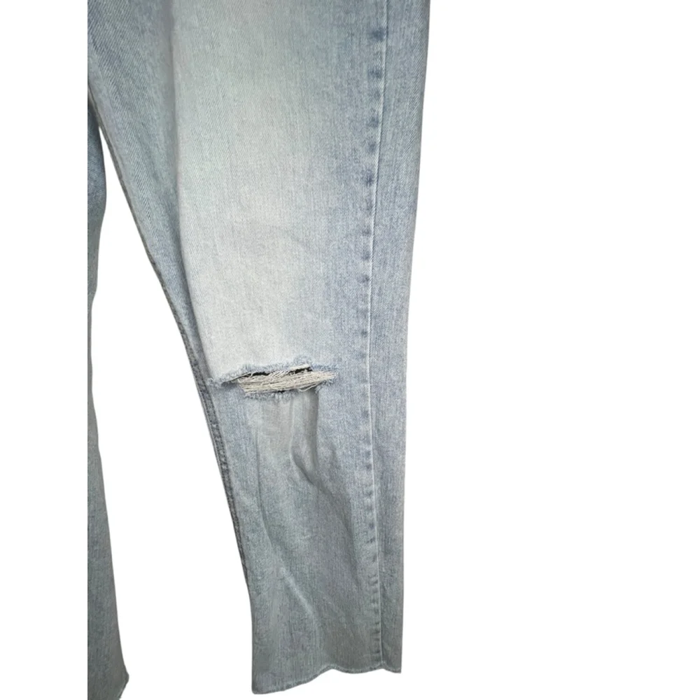 Wild Fable Light Wash High Rise Slim Straight Leg Distressed Denim Jeans